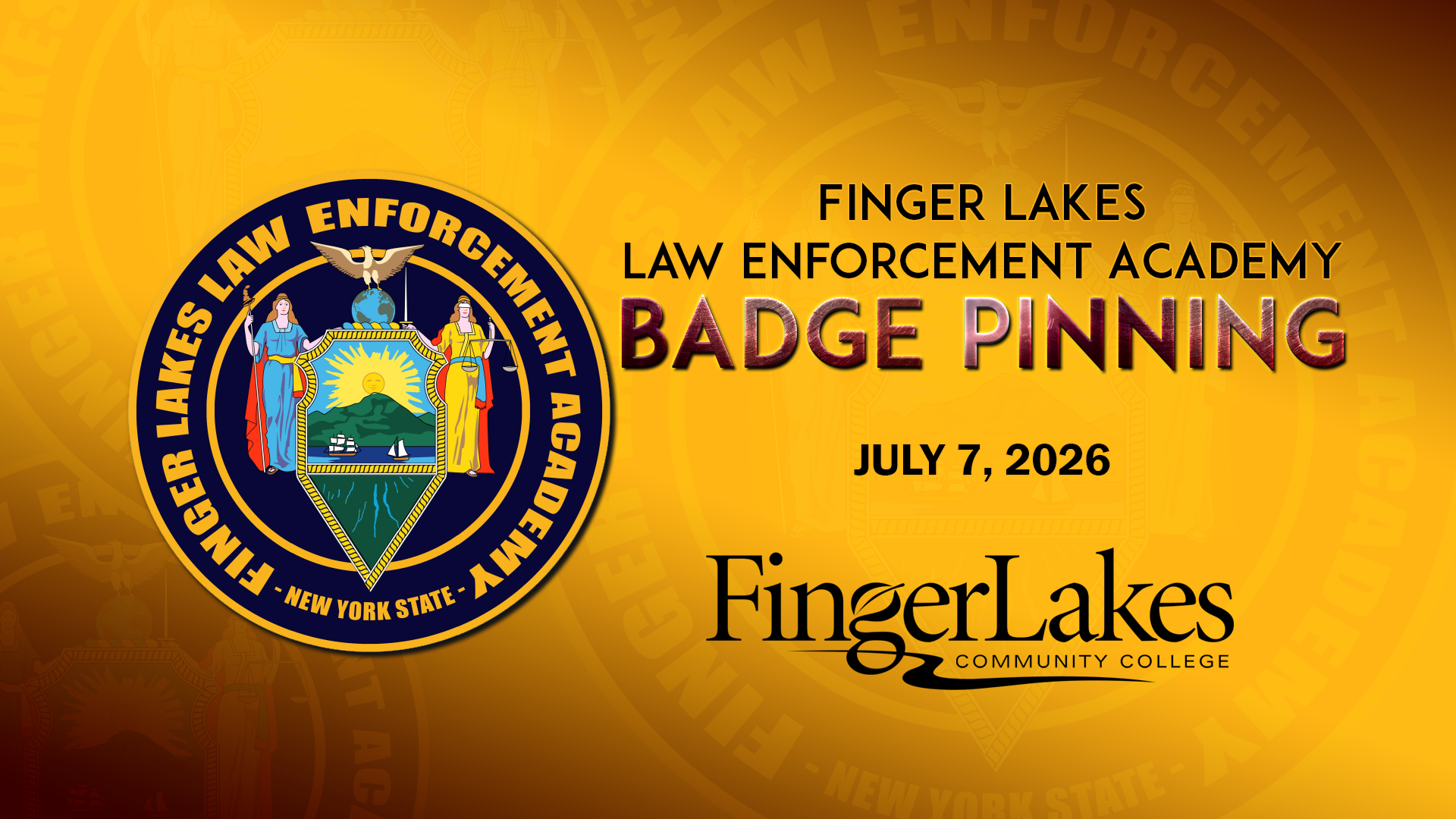 Thumbnail image for Finger Lakes Law Enforcemenet Adacemy Badge Pinning 2026